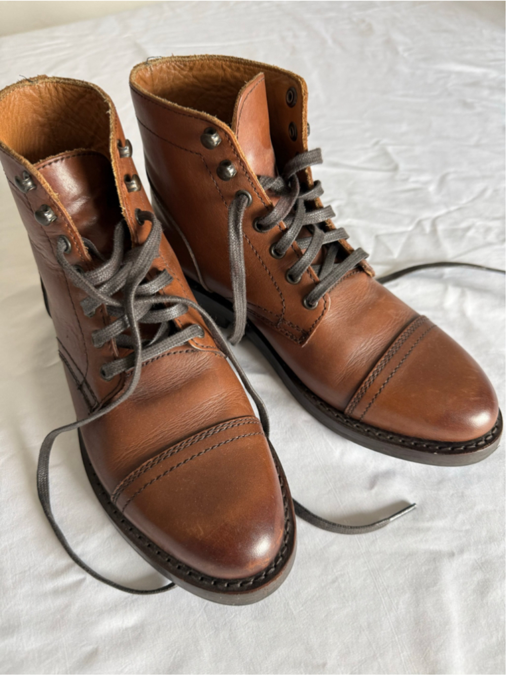 Women's Thursday Boot Co. Brown Brandy Leather Captain Boots